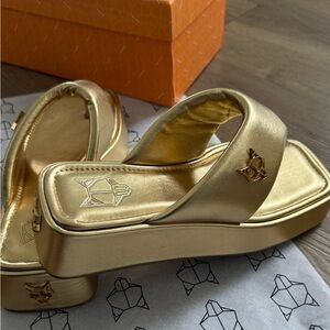 Naked Wolfe Gold Women's Sandals